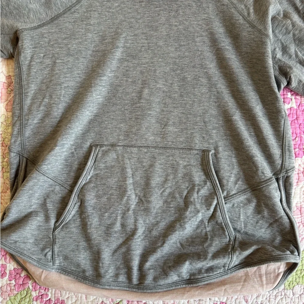 Lululemon Time Out Hoodie size 6 Heather Bleached Coral Heathered Medium Gray - Picture 3 of 10
